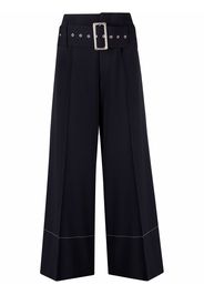 10 CORSO COMO high-waist belted wide-leg trousers - Blu