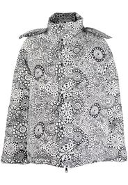 10 CORSO COMO abstract-print hooded puffer jacket - Bianco