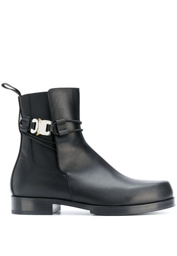 buckle-strap ankle boots