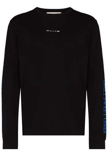 1017 ALYX 9SM Horned print long sleeve T-shirt - Nero