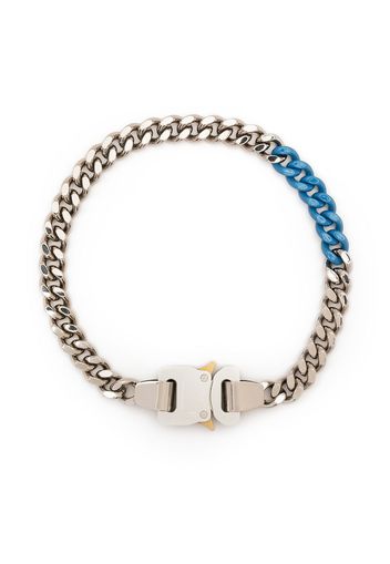 1017 ALYX 9SM two-tone buckle curb chain necklace - Argento