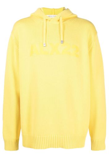 1017 ALYX 9SM logo-print knitted hoodie - Giallo