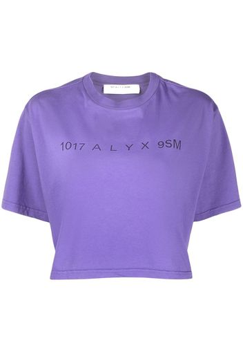 1017 ALYX 9SM logo-print cropped T-shirt - Viola