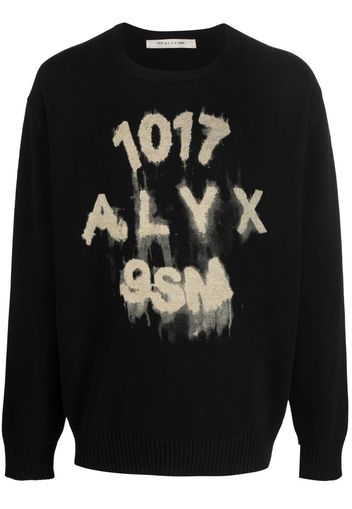 1017 ALYX 9SM treated-logo crew-neck jumper - Nero