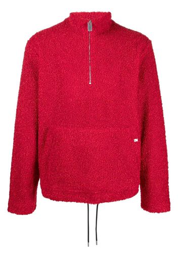 1017 Alyx 9SM bouclé half-zip sweatshirt - Rosso