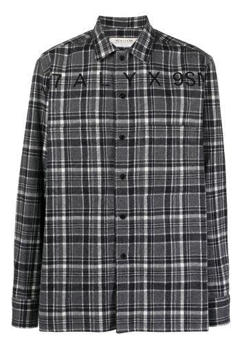 1017 ALYX 9SM check-pattern button-up shirt - Nero