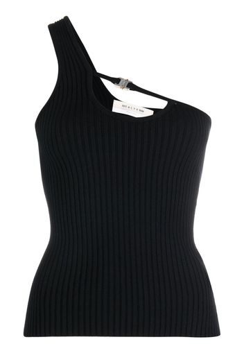 1017 ALYX 9SM one-shoulder ribbed-knit top - Nero