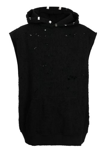 1017 ALYX 9SM distressed sleeveless hoodie - Nero