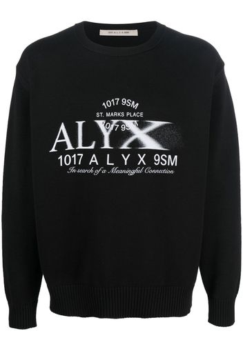 1017 ALYX 9SM graphic logo print sweatshirt - Nero