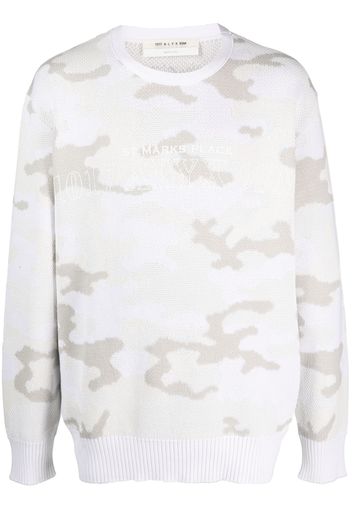 1017 ALYX 9SM Maglione con stampa camouflage - Bianco