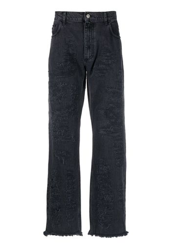 1017 ALYX 9SM straight-leg distressed-finish jeans - Nero