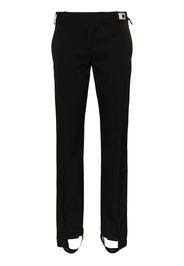 stirrup slim leg wool trousers