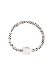 Silver tone Cubix chain necklace