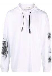 1017 ALYX 9SM X-ray print drawstring hoodie - Bianco