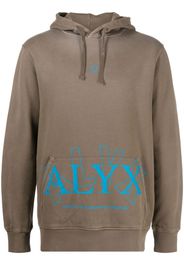 1017 ALYX 9SM logo-print pullover hoodie - Toni neutri