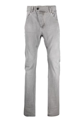 11 By Boris Bidjan Saberi Jeans slim a vita alta - Grigio