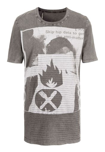 11 By Boris Bidjan Saberi T-shirt con effetto schiarito 11 By Boris Bidjan Saberi x Massive Attack - Grigio