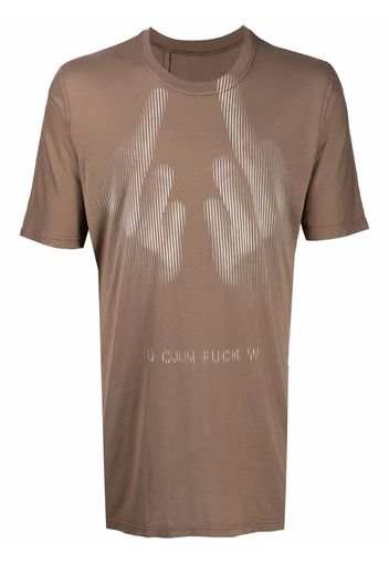 11 By Boris Bidjan Saberi T-shirt con stampa grafica - Marrone