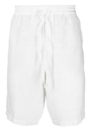 120% Lino drawstring linen Bermuda shorts - Bianco