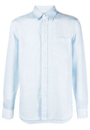 120% Lino button-up linen shirt - Blu