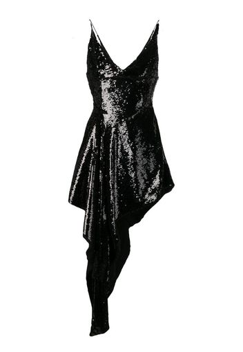 Vestito asimmetrico con paillettes