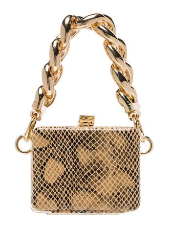 brown Ralphie snake print mini bag