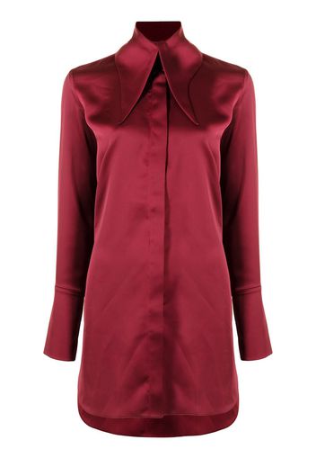 16Arlington oversized-collar shirt dress - Rosso