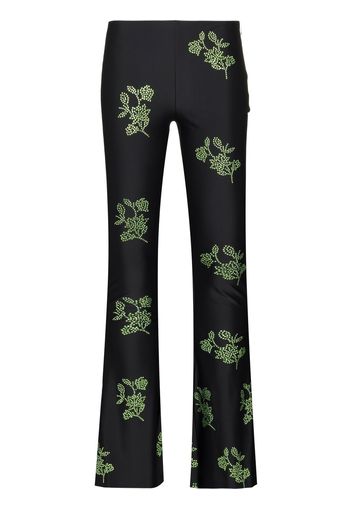 16Arlington crystal-embellished flared trousers - Nero