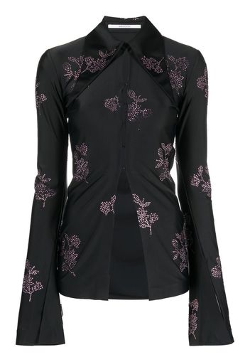 16Arlington Camicia a fiori con strass - Nero