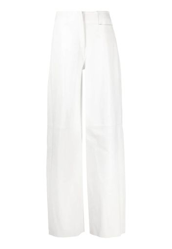 16Arlington high-waisted wide-leg trousers - Bianco