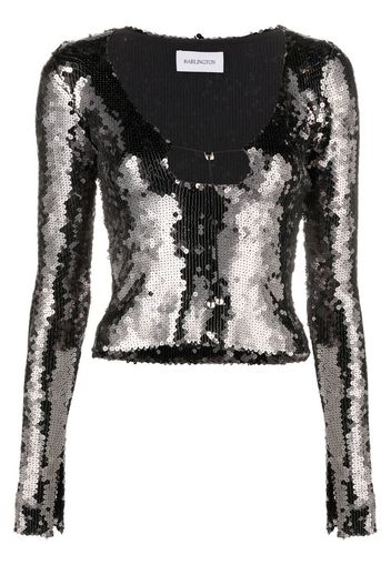 16Arlington Solaris sequinned top - Argento