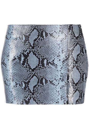 16Arlington Minerva snakeskin-print mini skirt - Blu