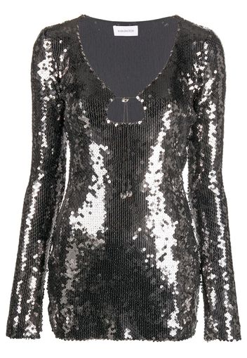 16Arlington keyhole-neck sequin dress - Grigio