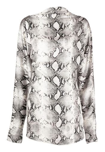 16Arlington Flora snakesin-print minidress - Grigio