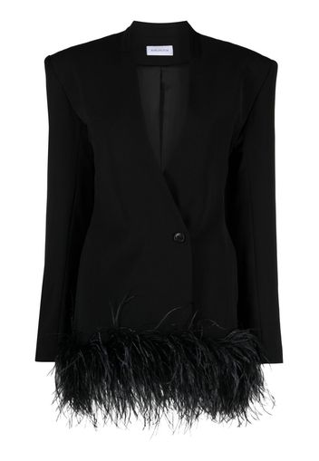 16Arlington Elinor feather-trim blazer - Nero