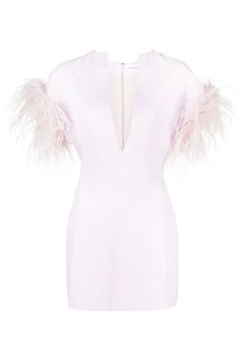 16Arlington Vanora feather-trim minidress - Rosa