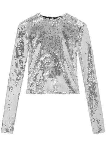 16Arlington Tanith sequin-embellished top - Argento