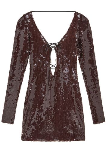 16Arlington Solarium sequin-embellished dress - Marrone