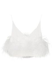 Poppy ostrich feather camisole