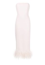 16Arlington Minelli feather-trim strapless dress - Toni neutri