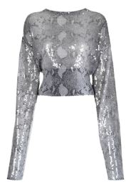 16Arlington Endora sequin-embellished knitted top - Argento