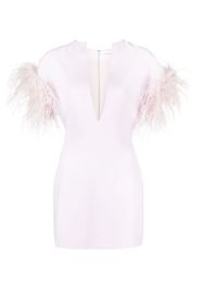 16Arlington Vanora feather-trim minidress - Rosa