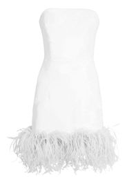 16Arlington Minelli feather-trim minidress - Bianco