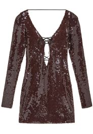 16Arlington Solarium sequin-embellished dress - Marrone