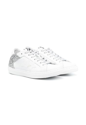 2 Star Kids Sneakers Steven con glitter - Bianco