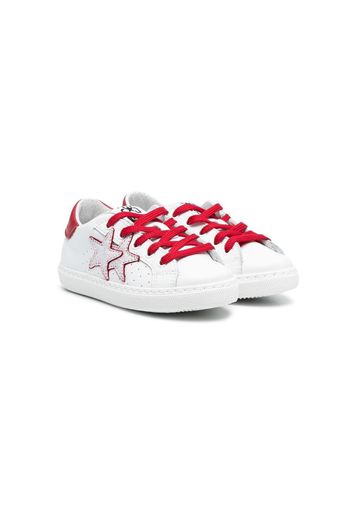 2 Star Kids Sneakers con applicazione - Bianco