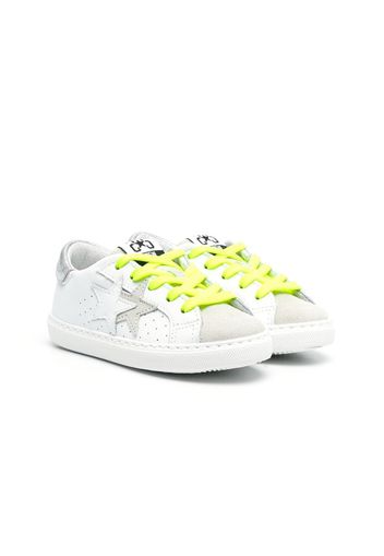 2 Star Kids Sneakers con applicazione - Bianco