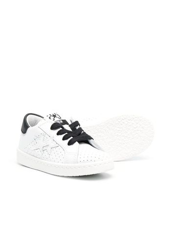 2 Star Kids two-tone low-top sneakers - Bianco