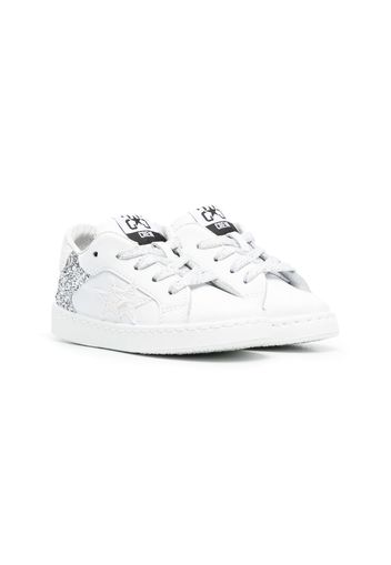 2 Star Kids Sneakers con paillettes - Bianco