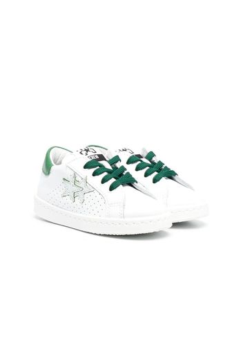 2 Star Kids logo-patch low-top sneakers - Bianco